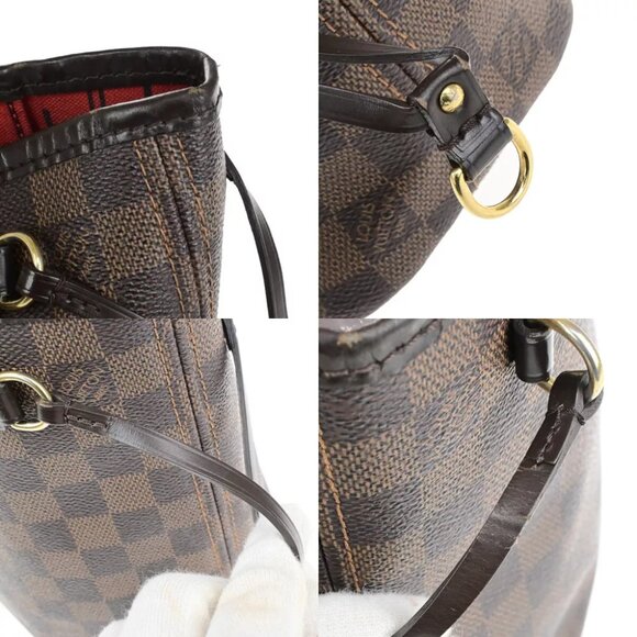 LOUIS VUITTON Neverfull PM Shoulder Tote Bag Damier Leather Brown N51109 93YG762 - Picture 15 of 16
